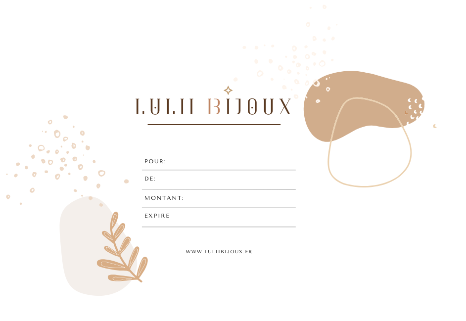 Carte cadeau Lulii Bijoux